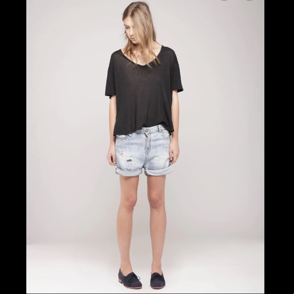 R13 Slouch Cut Off Shorts